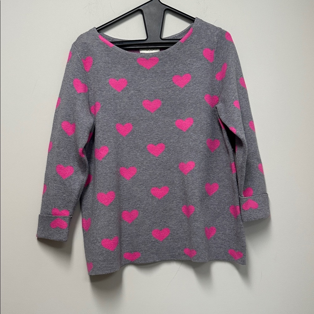 Cynthia Rowley Pink and Gray Knit Sweater